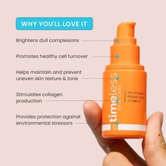 TIMELESS 10% VITAMIN C + E FERULIC ACID SERUM: Tinh Chất Chống Lão Hóa & Dưỡng Sáng Dịu Nhẹ