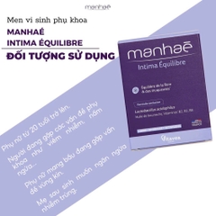 MANHAÉ INTIMA BALANCE: Viên Uống Cân Bằng Hệ Vi Sinh & Phục Hồi Niêm Mạc Vùng Kín