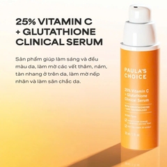 Paula's Choice 25% Vitamin C + Glutathione Clinical Serum: Đỉnh Cao Mờ Nám & Trắng Sáng Da