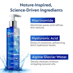 Swiss Image Hydrating Gel Cleanser – Gel Rửa Mặt Sạch Sâu, Cấp Ẩm Tức Thì Từ Nước Băng Tan Thụy Sĩ