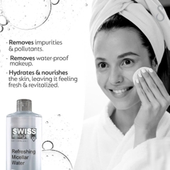 Swiss Image Refreshing Micellar Water – Nước Tẩy Trang Sạch Sâu & Cấp Ẩm Cho Da Dầu Mụn