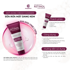 HCPHARMACY ANTI-AGING CREAM CLEANSER / KEM RỬA MẶT RETINOL 