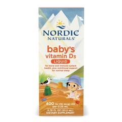 Nordic Naturals Baby's Vitamin D3 Liquid – Bổ Sung D3 Tinh Khiết Cho Bé Phát Triển Cao Khỏe