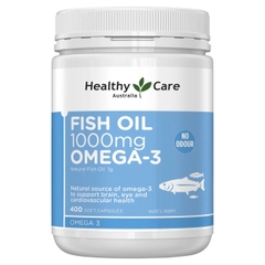 Healthy Care Fish Oil 1000mg Omega-3 (400 Viên) – Dầu Cá Giải Pháp Chăm Sóc Sức Khỏe Toàn Diện Từ Úc