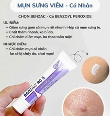 Benzac AC 5 (5%) Gel – Gel Dưỡng Hỗ Trợ Làm Giảm Mụn Viêm, Kiểm Soát Bã Nhờn Và Làm Dịu Da