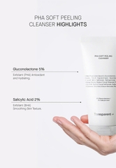 Transparent Lab PHA Soft Peeling Cleanser – Sữa Rửa Mặt Thanh Tẩy Tế Bào Chết Dịu Nhẹ, Làm Sạch Sâu Và Tinh Chỉnh Lỗ Chân Lông