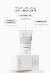 Transparent Niacinamide Glow Cream – Kem Dưỡng Dạng Gel Cấp Ẩm, Làm Đều Màu Da Và Tăng Cường Độ Rạng Rỡ