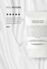 Transparent Barrier Restoring Hydrating Cream – Kem Dưỡng Ẩm Sâu, Củng Cố Hàng Rào Bảo Vệ Da Và Ngăn Ngừa Các Dấu Hiệu Tuổi Tác