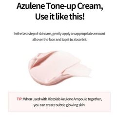 Histolab Azulene Tone Up Cream [SPF 50+/PA+++] – Kem Dưỡng Nâng Tông Tự Nhiên, Làm Dịu Da Và Chống Nắng Bảo Vệ Làn Da Nhạy Cảm