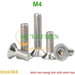 Ốc Lục Giác Đầu Bằng M4 Inox 304