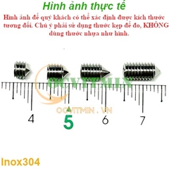 Vít Trí Đầu Nhọn M5 Lục Giác Chìm Inox304
