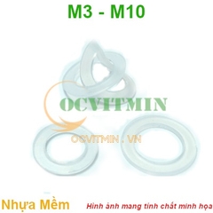 Vòng Đệm Nhựa Mềm M3 M4 M5 M6 M8 M10 Long Đen Nhựa