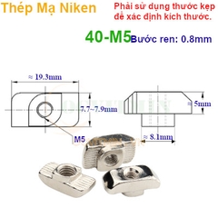 Đai Ốc Chữ T Dùng Cho Nhôm Định Hình 2020/3030/4040 Tán Xoay