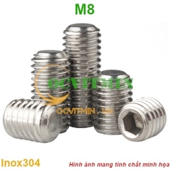 Vít Trí Đầu Bằng M8 Lục Giác Chìm Inox 304