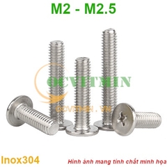 Ốc Bake Đầu Dẹp Mỏng M2 M2.5 Inox 304