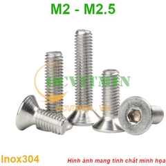 Ốc Lục Giác Đầu Bằng M2 M2.5 Inox 304