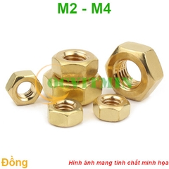 Đai Ốc Đồng M2 M2.5 M3 M4 Tán Lục Giác Chất Liệu Đồng