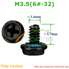 Ốc Bake Dạng Lục Giác M3.5(6#-32) Thép Cacbon - Oc PaKe Dau Dang Lục Giac HDD