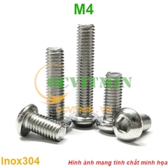 Ốc Lục Giác Đầu Dù M4 Inox 304