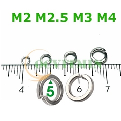Vòng Đệm Vênh M2 M2.5 M3 M4 M5 M6 M8 M10 Long Đen Inox 304