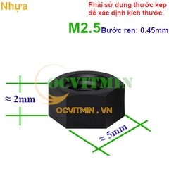 Đai Ốc Nhựa M2 M2.5 M3 Tán Nhựa Lục Giác