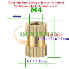 Đai Ốc Đồng M4 Tán Bằng Đồng Ecu Cấy