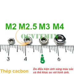 Đai Ốc M2 M2.5 M3 M4 Ecu Lục Giác Tán Thép Caccbon
