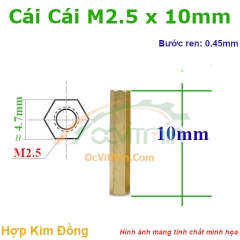 Trụ Đồng Cái Cái Lục Giác M2.5x10mm - Tru Dong Cai Cai Luc Giac