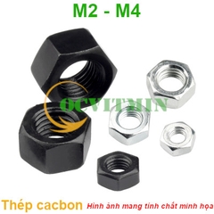 Đai Ốc M2 M2.5 M3 M4 Ecu Lục Giác Tán Thép Caccbon
