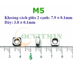 Tán Vuông M3M4M5M6M8M10 Đai Ốc Vuông Ecu Vuông Inox 304