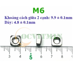 Tán Vuông M3M4M5M6M8M10 Đai Ốc Vuông Ecu Vuông Inox 304