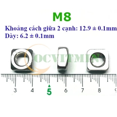 Tán Vuông M3M4M5M6M8M10 Đai Ốc Vuông Ecu Vuông Inox 304
