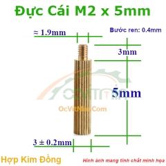 Trụ Đồng Đực Cái M2x5mm - Tru Dong Duc Cai
