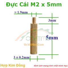 Trụ Đồng Đực Cái M2x5mm - Tru Dong Duc Cai