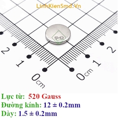Nam Châm Đất Hiếm Tròn Lực Hút 500 đến 1000 Gauss ( Lực Hút Yếu Xìu)