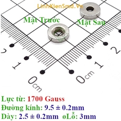 Nam Châm Đất Hiếm Tròn Có Lỗ Lực Hút 1700 Gauss