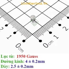 Nam Châm Đất Hiếm Tròn Lực Hút 1500 đến 2000 Gauss