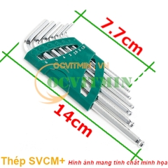 Bộ Khóa Lục Giác 7 Cây Đầu Bi Lục Lăng Thép SVCM+ V2