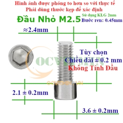 Ốc Lục Giác Đầu Trụ Nhỏ M2.5 Inox 304