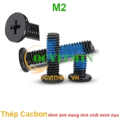 Ốc Bake Mỏng Đầu Nhỏ Có Keo Xanh M2 Thép Cacbon