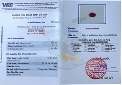 Viên Đá Ruby tự nhiên may mắn
