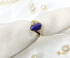 Nhẫn Sapphire Xanh Thiên Nhiên Bạc 925 - GNJ
