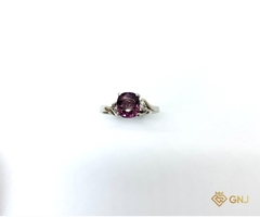 Nhẫn bạc 925 đá chủ spinel tím thiên nhiên.