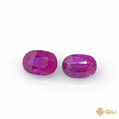 Cặp đá ruby tự nhiên 0,54ct (2 viên) - GNJ