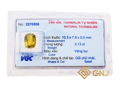 Viên đá tourmaline vàng lục tự nhiên