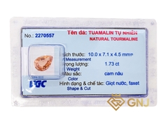 Viên đá Tourmaline Bicolour Orange- Brown