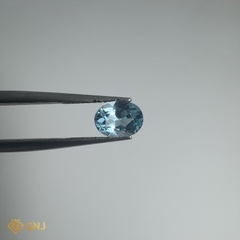 Đá Topaz Xanh Tự Nhiên 0.9ct — 6.7x5.1mm - GNJ