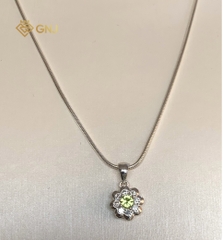 Mặt dây chuyền bạc 925 đính đá Peridot thiên nhiên