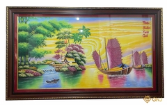Tranh Đá Quý Thuận Buồm Xuôi Gió May Mắn - GNJ