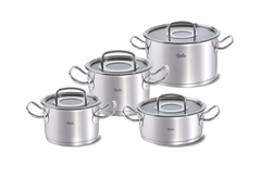 Bộ nồi inox Fissler Original Pro 4 món nắp kính